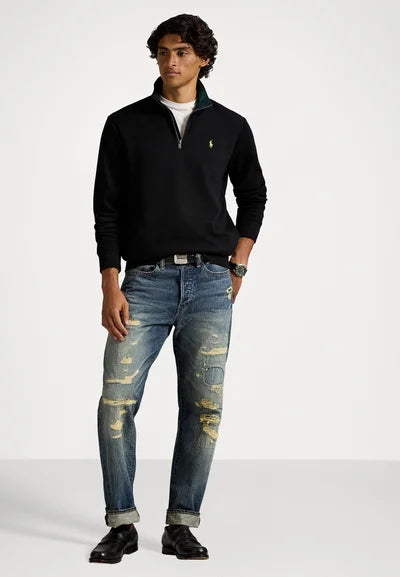 Ralph Lauren  QUARTER ZIP SWEATSHIRT - Sweatshirt - black