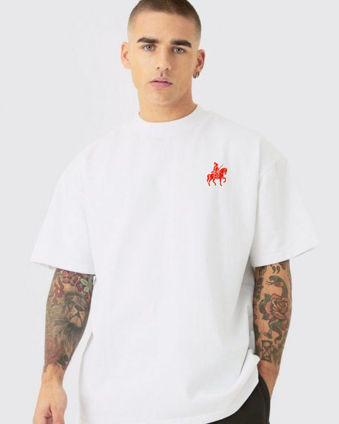 LORDZA Signature Emblem Oversized Standard Crew T-Shirt Oversized Standard T-Shirt