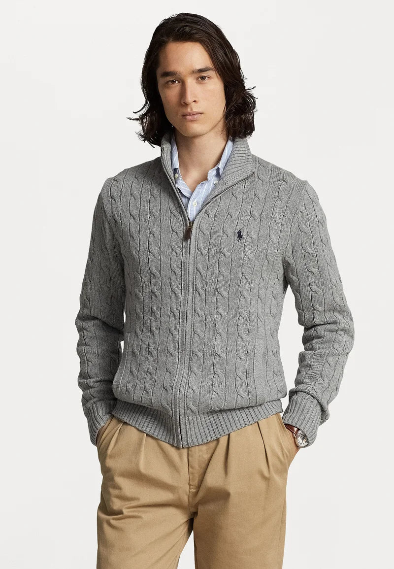 Ralph Lauren Mesh-Knit Cotton Quarter-Zip Sweater | Breathable Luxury Fit