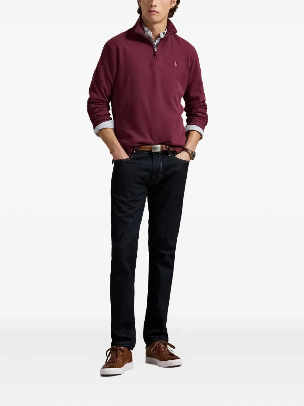 Ralph Lauren Polo DOUBLE-KNIT QUARTER-ZIP PULLOVER - Sweatshirt