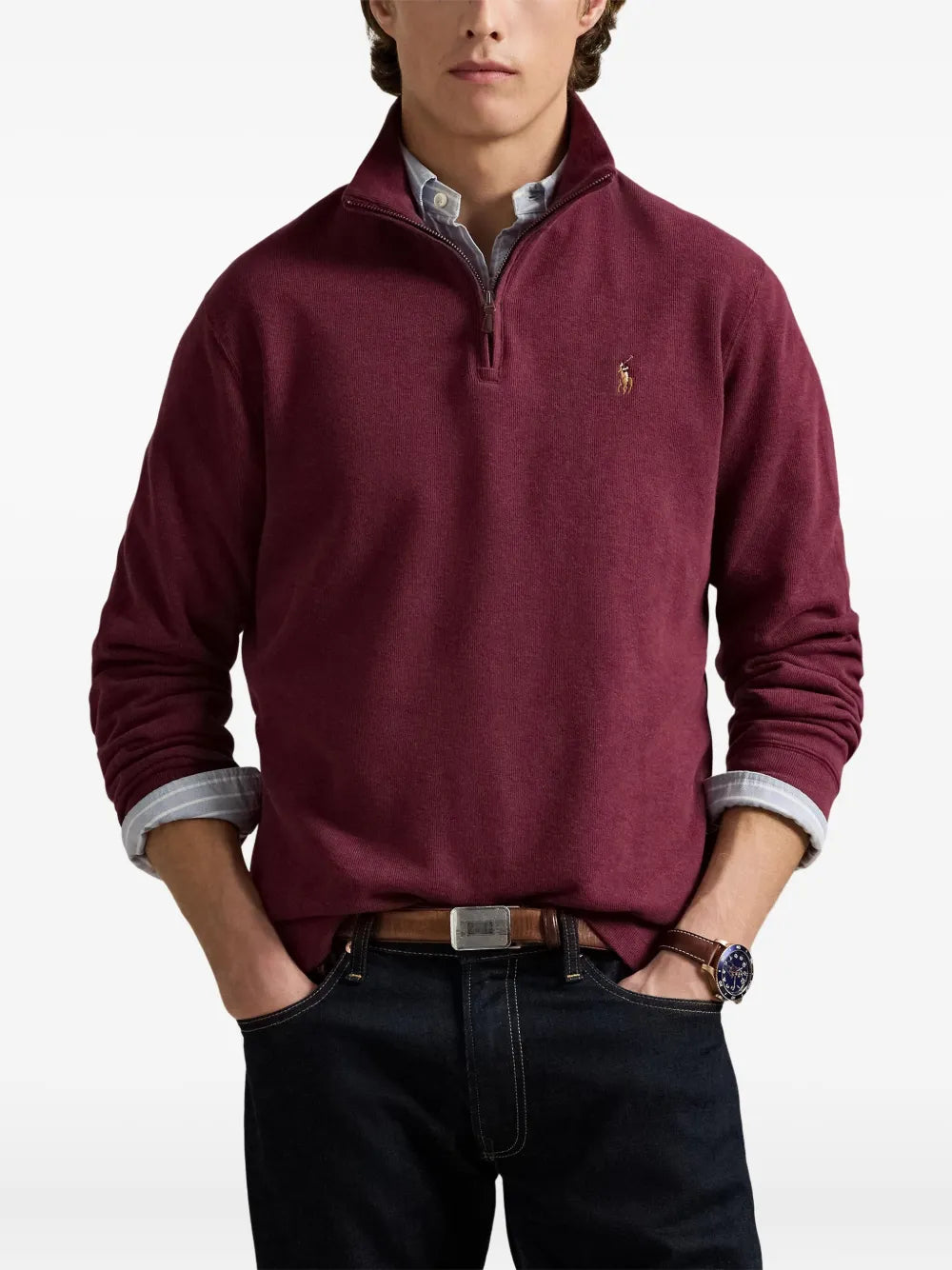 Ralph Lauren Polo DOUBLE-KNIT QUARTER-ZIP PULLOVER - Sweatshirt