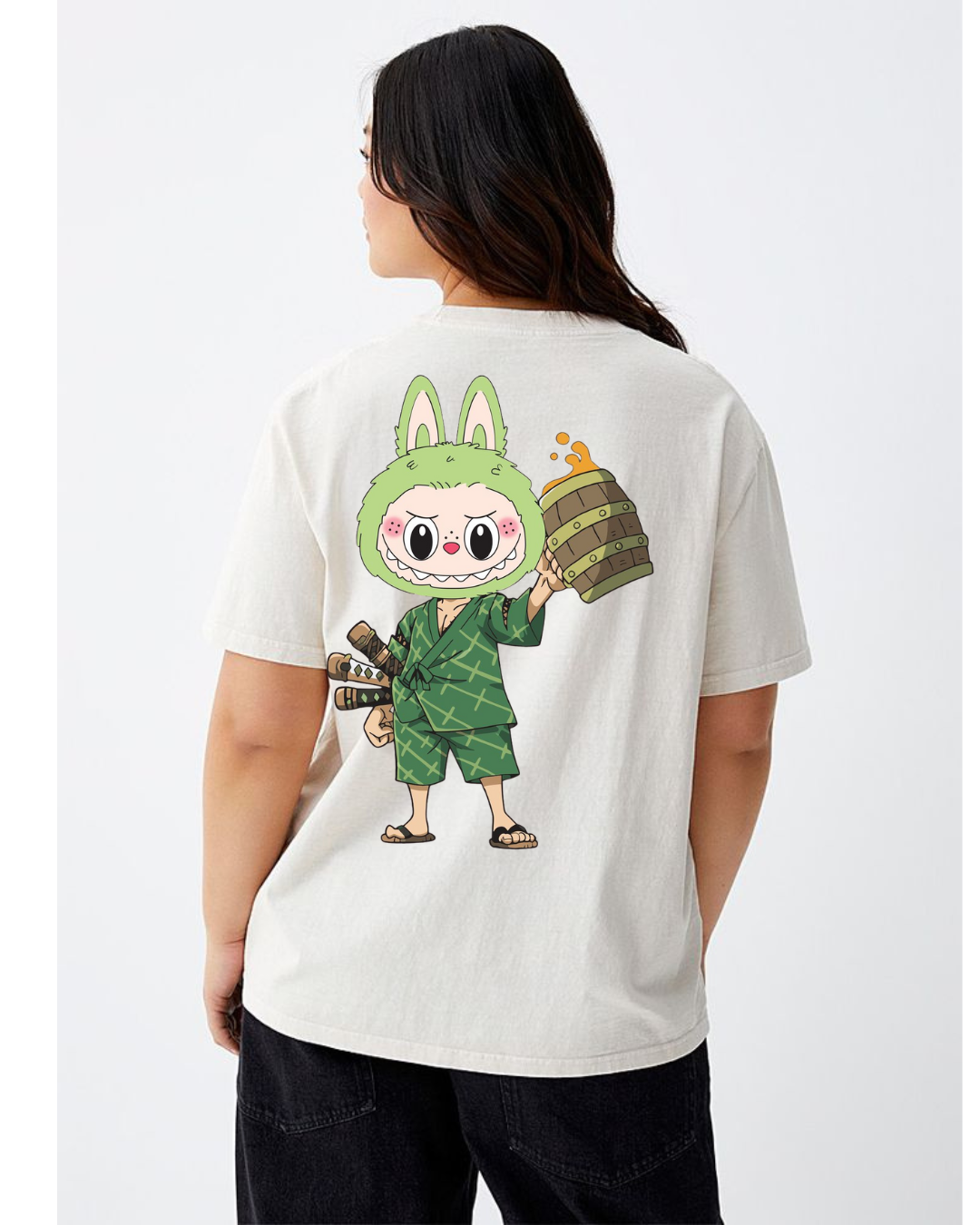 Women’s Oversized Graphic T-Shirt – Labubu  Edition Lordza X Labubu