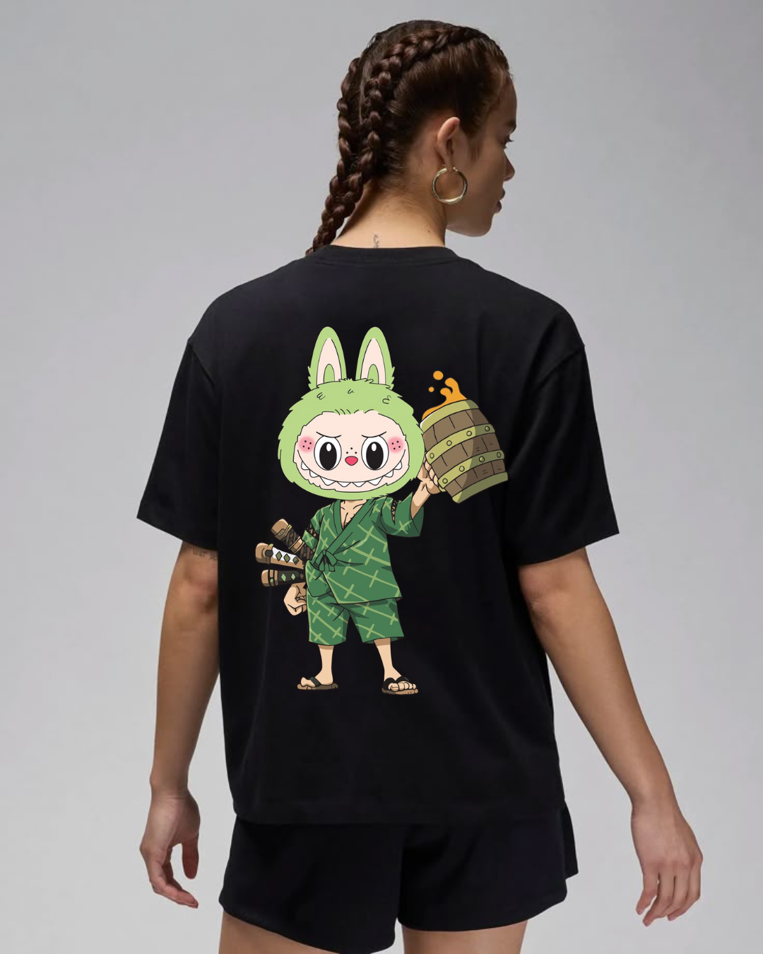 Women’s Oversized Graphic T-Shirt – Labubu  Edition Lordza X Labubu