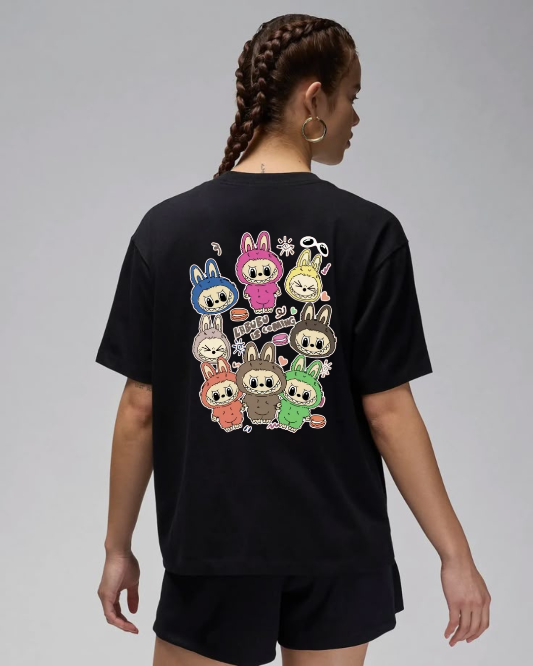 Women’s Oversized Graphic T-Shirt – Labubu  Edition Lordza X Labubu