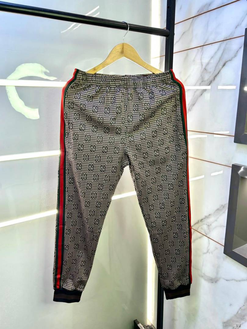 Gucc  Grey Monogram Super Premium Track Suit With Brand Carry Bag F3149-GY