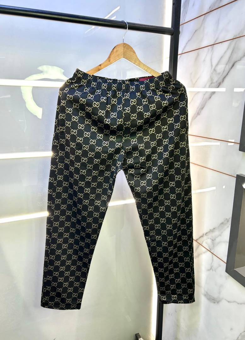 Gucc i  White Monogram Print Super Premium Track Suit With Brand Carry Bag