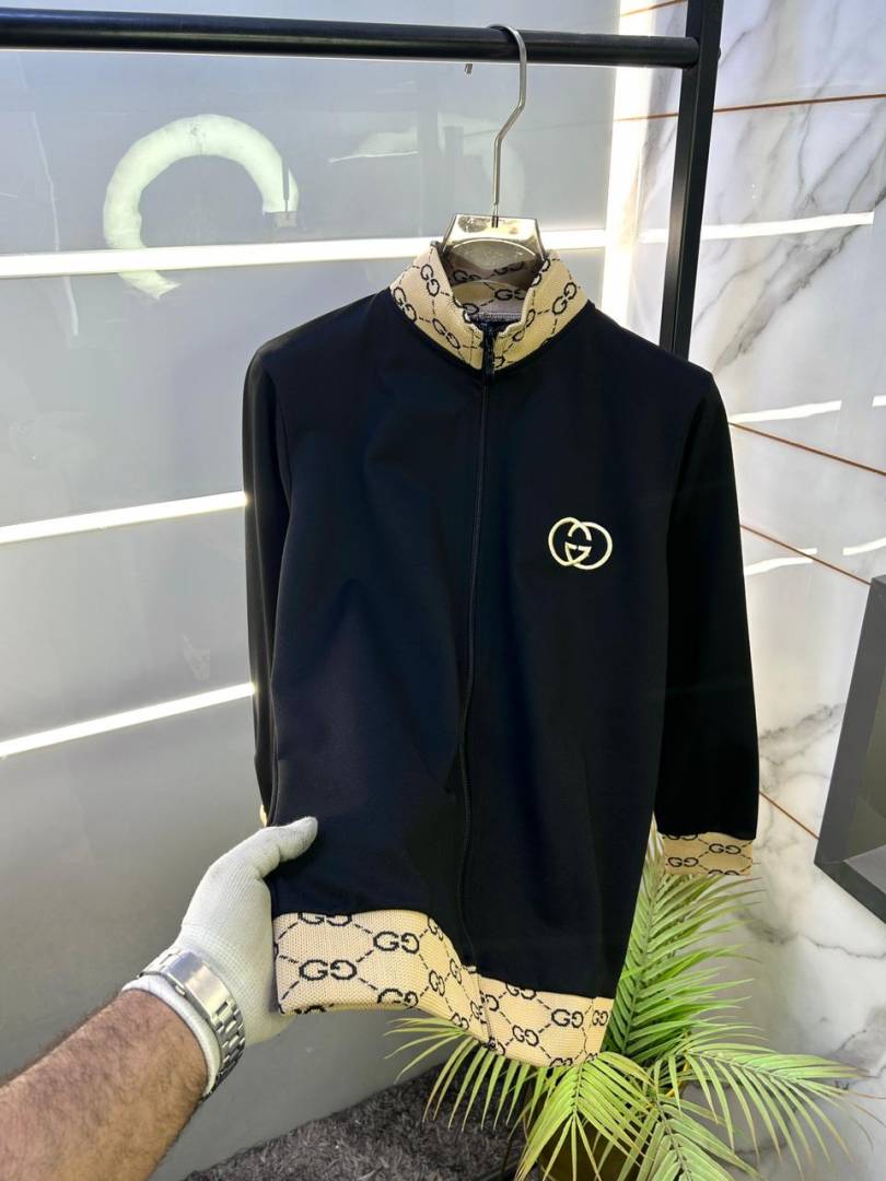 Gucci Black Embroidery Logo Premium Track Suit With Brand Carry Bag Packing