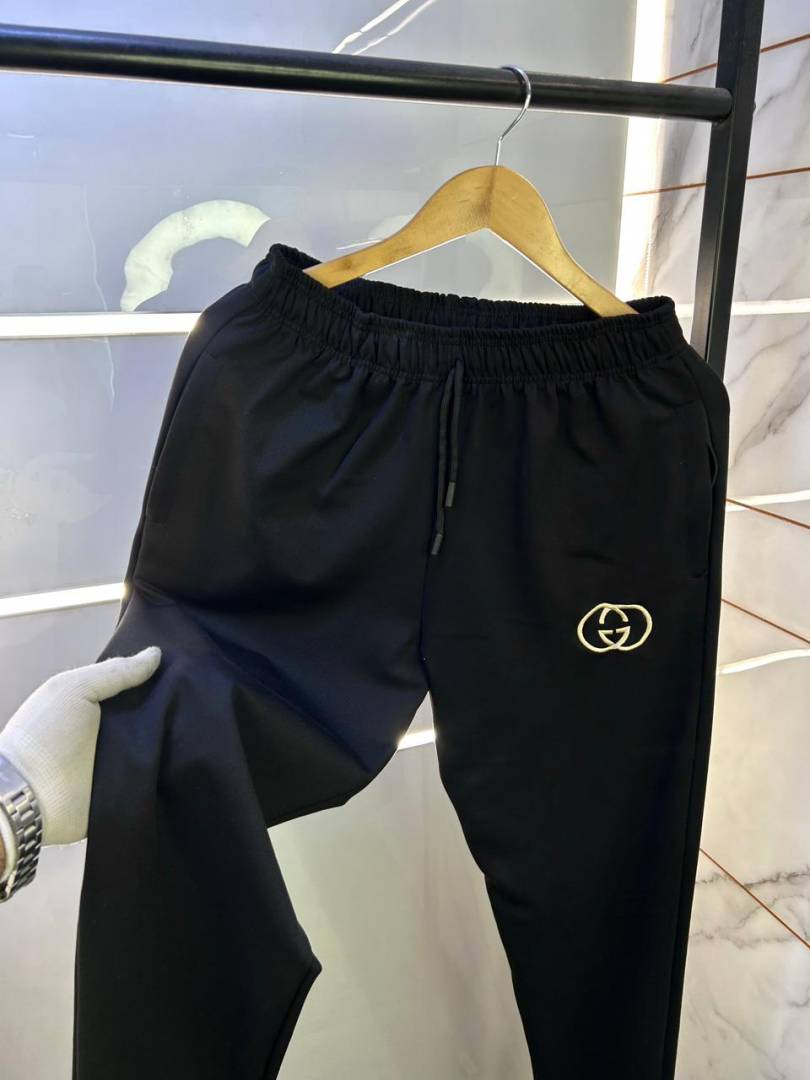 Gucci Black Embroidery Logo Premium Track Suit With Brand Carry Bag Packing