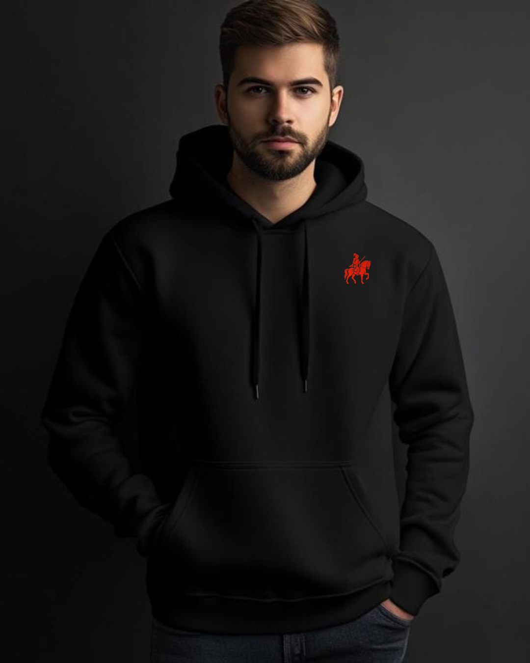 LORDZA Signature Emblem Oversized Standard Unisex Zip Hoodie