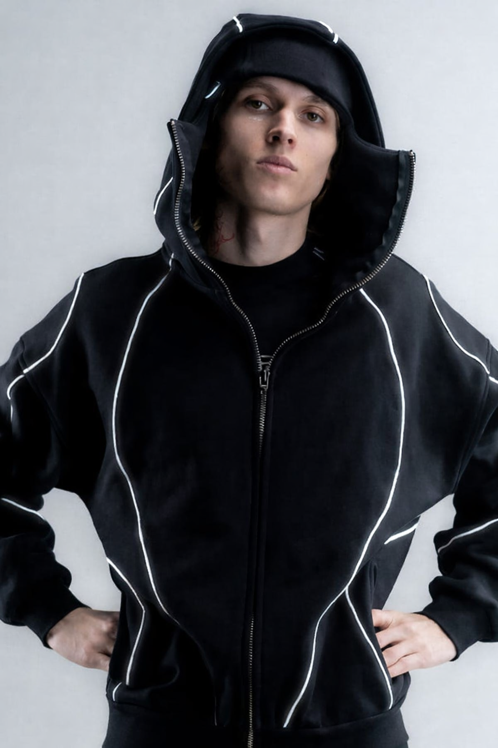 Reflective Zip Hoodie