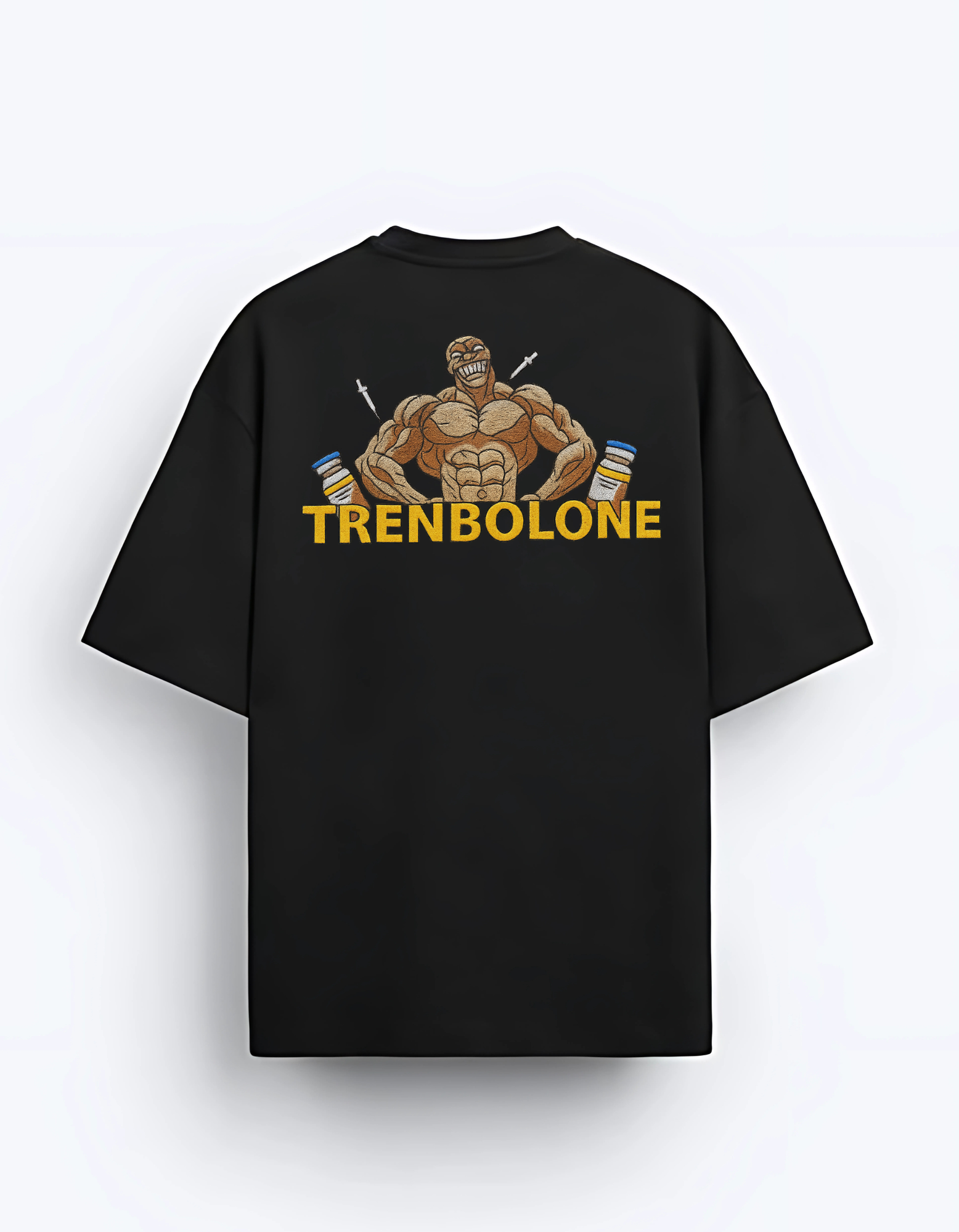 Trenbolone Embroidery Print Oversized T-Shirt (All-Body Fit | Back Design)