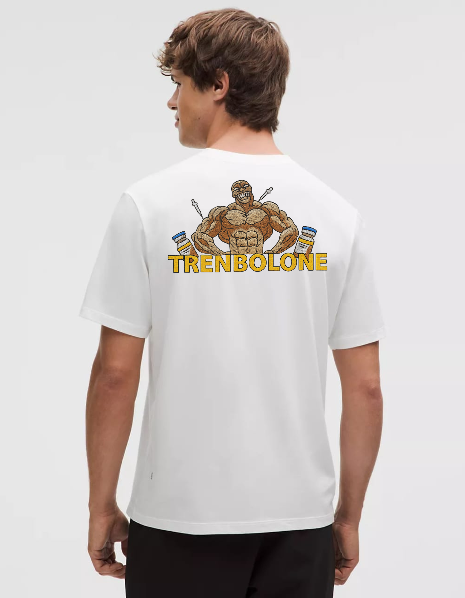 Trenbolone Embroidery Print Oversized T-Shirt (All-Body Fit | Back Design)
