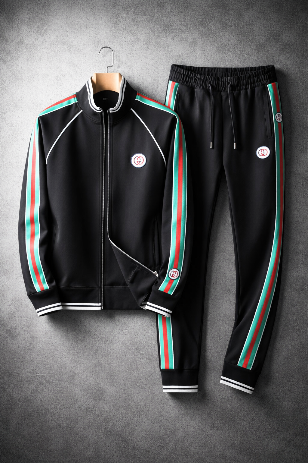 GUCCI ||Men's Tapered Webbing-Trimmed Men's Tracksuit