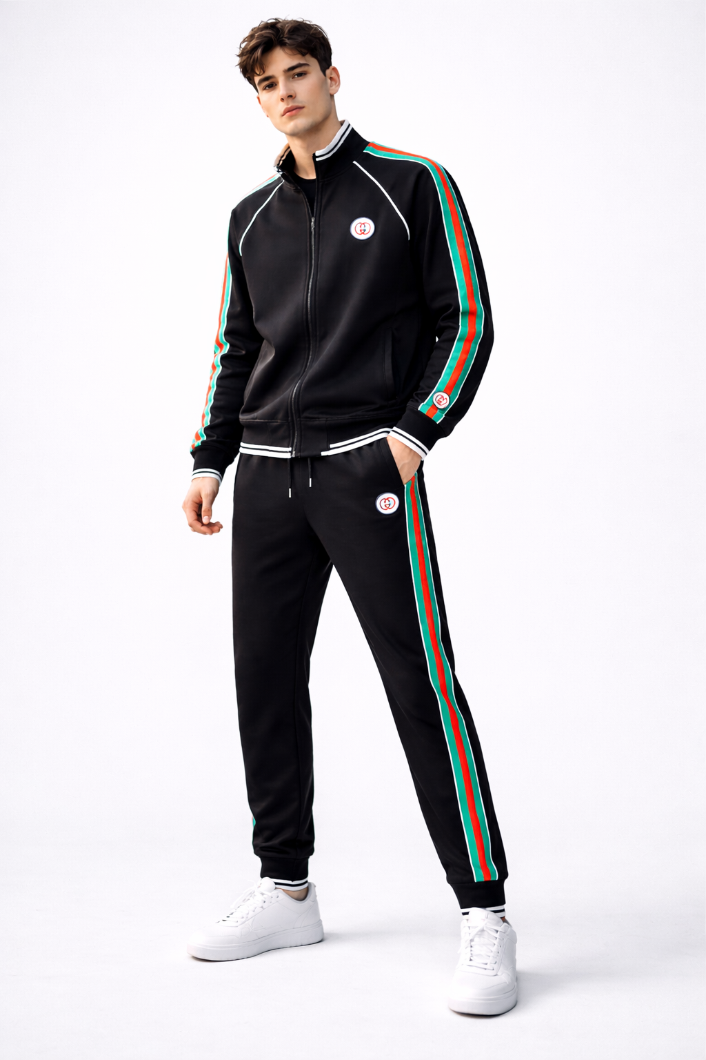 GUCCI ||Men's Tapered Webbing-Trimmed Men's Tracksuit