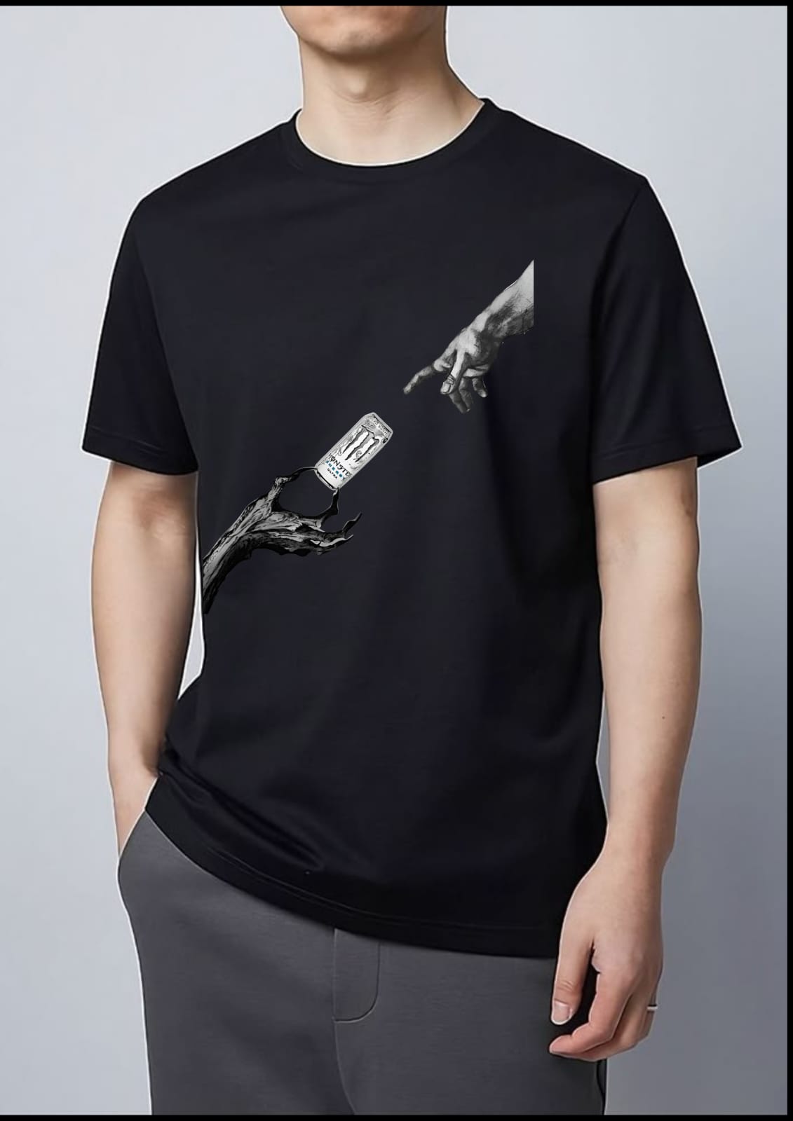 Gods of Energy – Monster Edition Graphic Oversized Tee” Front