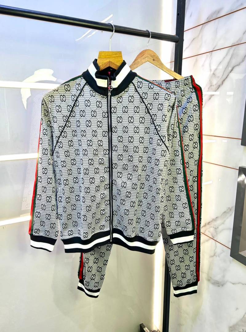 Gucci Monogram Zip-Up Track Jacket