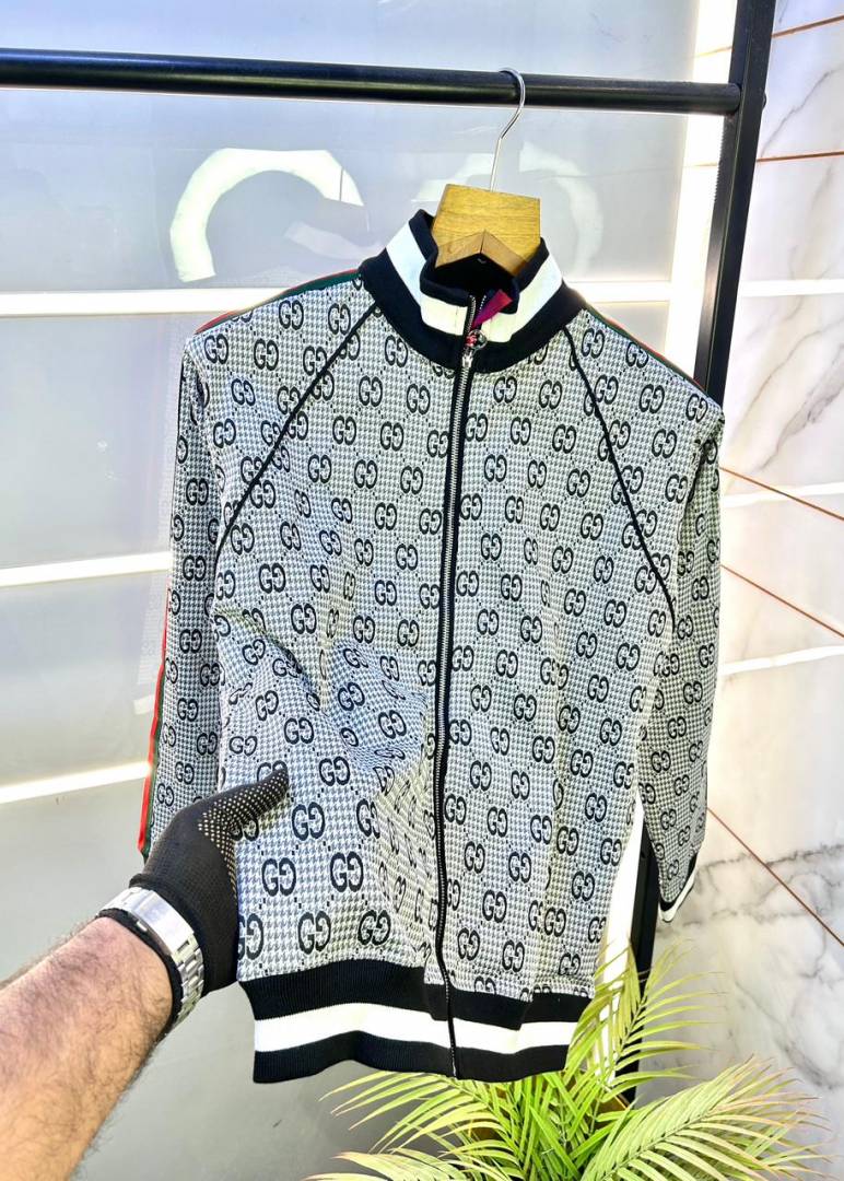 Gucci Monogram Zip-Up Track Jacket