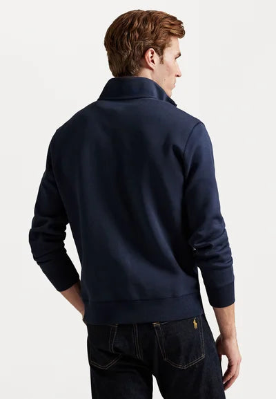 Ralph Lauren Polo DOUBLE-KNIT QUARTER-ZIP PULLOVER - Sweatshirt - aviator navy