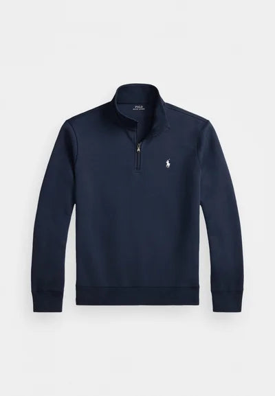 Ralph Lauren Polo DOUBLE-KNIT QUARTER-ZIP PULLOVER - Sweatshirt - aviator navy
