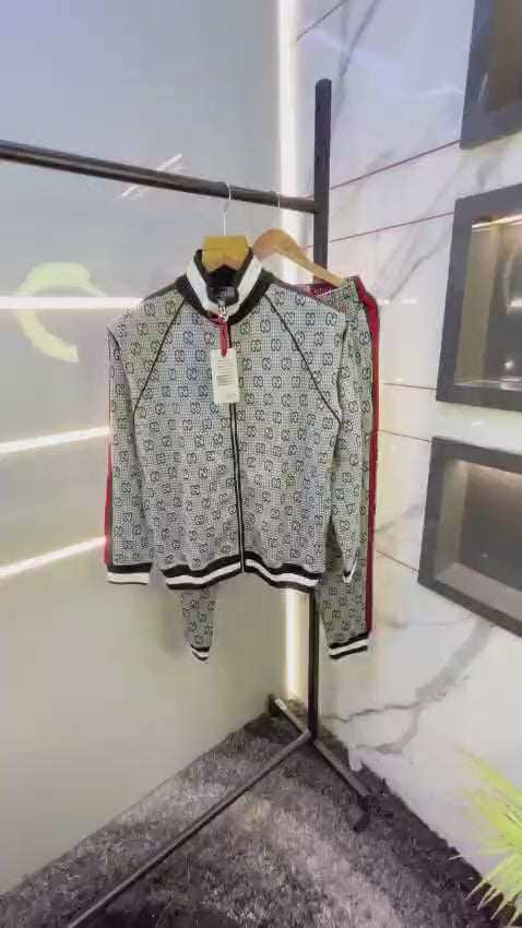 Gucci Monogram Zip-Up Track Jacket