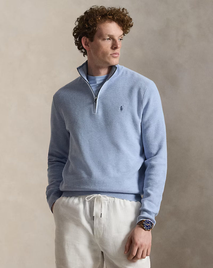 RL Cable-Knit Cotton Quarter-Zip Jumper
