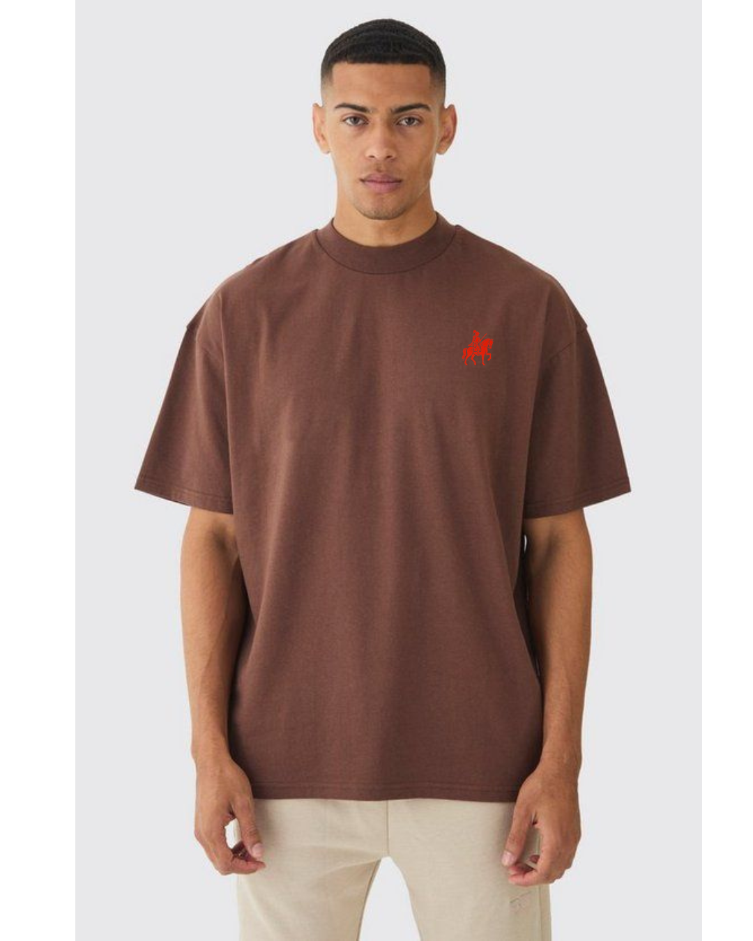 LORDZA Signature Emblem Oversized Standard Crew T-Shirt Oversized Standard T-Shirt