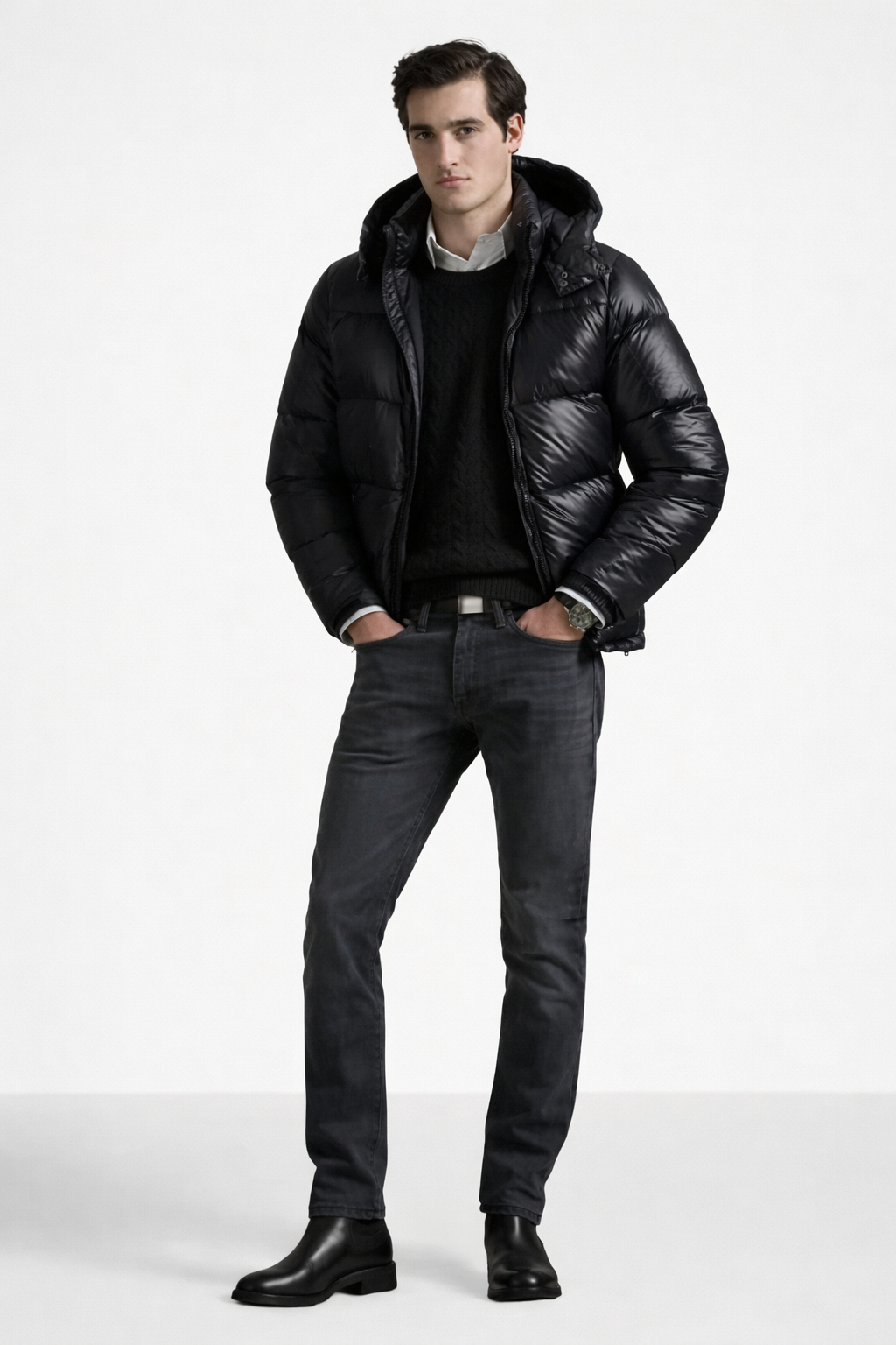 Ralph Lauren Polo THE GORHAM GLOSSED DOWN JACKET - Down jackets - black