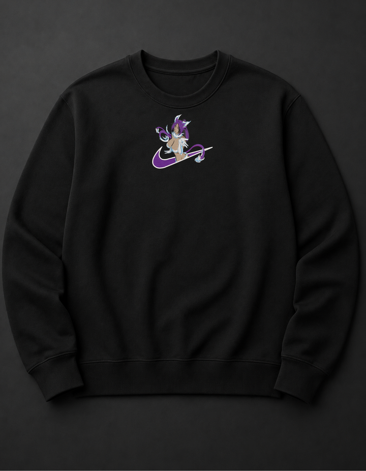 PURPLE ANIME EMBROIDERY CREWNECK