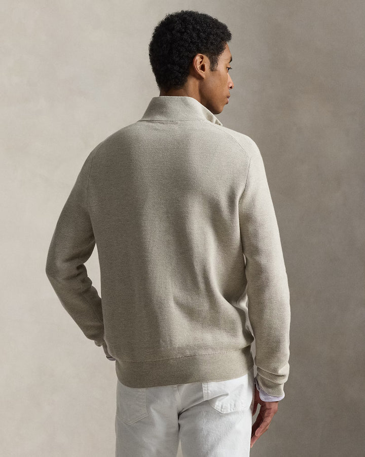 RL Cable-Knit Cotton Quarter-Zip Jumper
