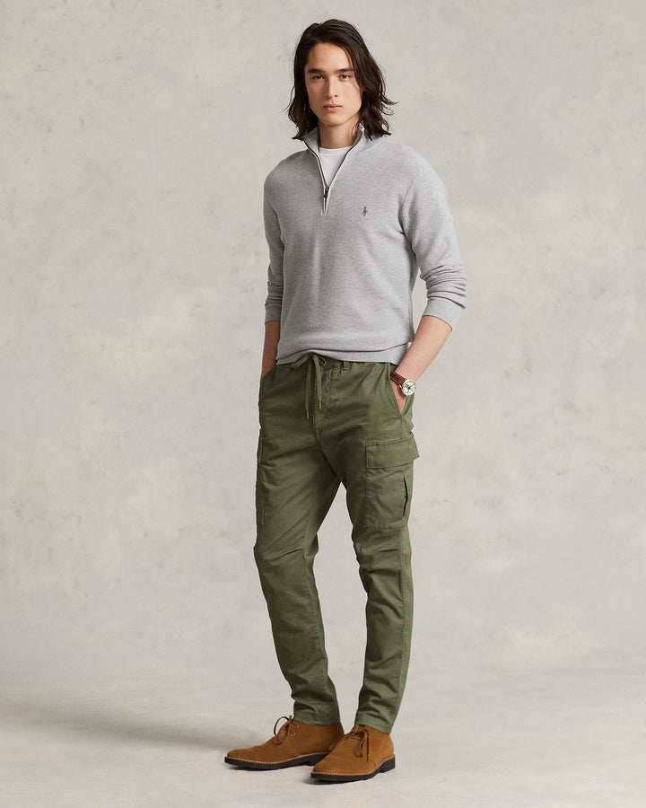 RL Cable-Knit Cotton Quarter-Zip Jumper