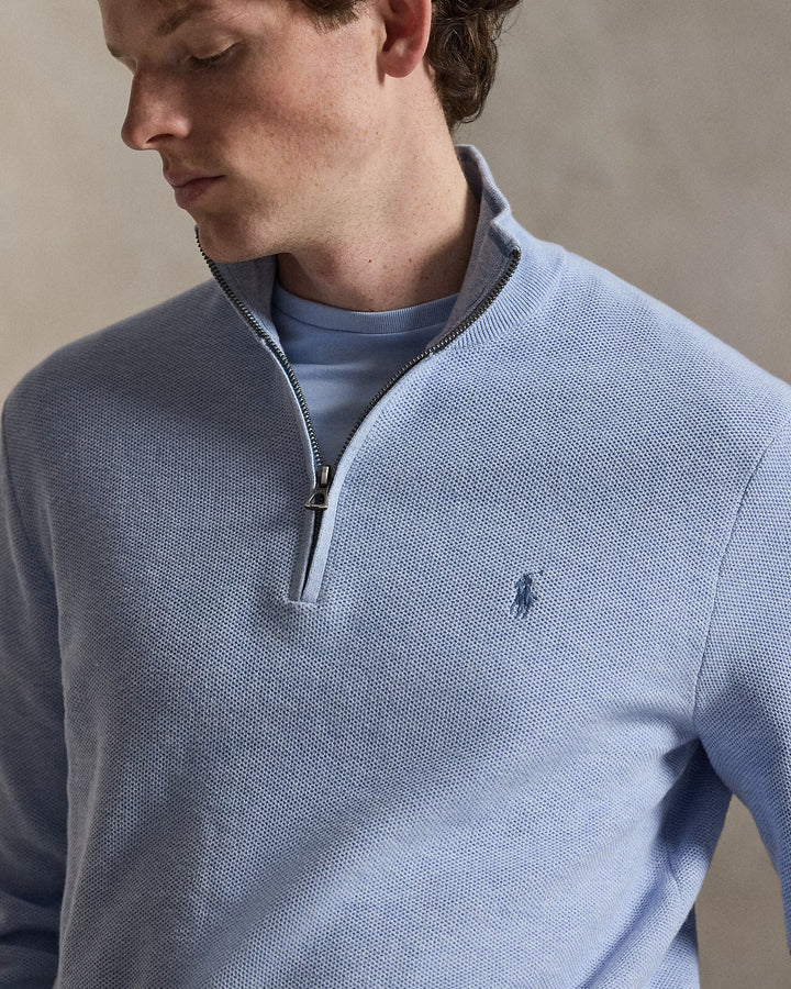 RL Cable-Knit Cotton Quarter-Zip Jumper
