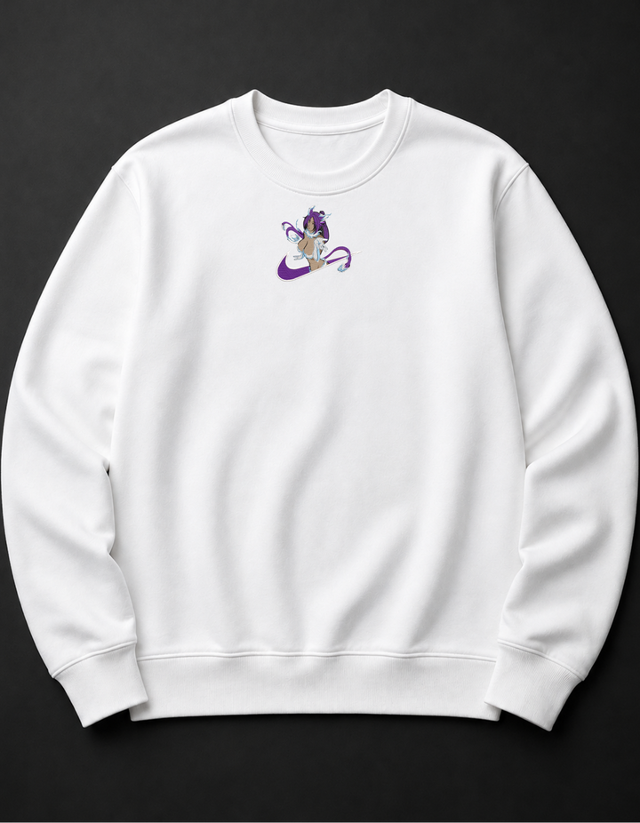 PURPLE ANIME EMBROIDERY CREWNECK