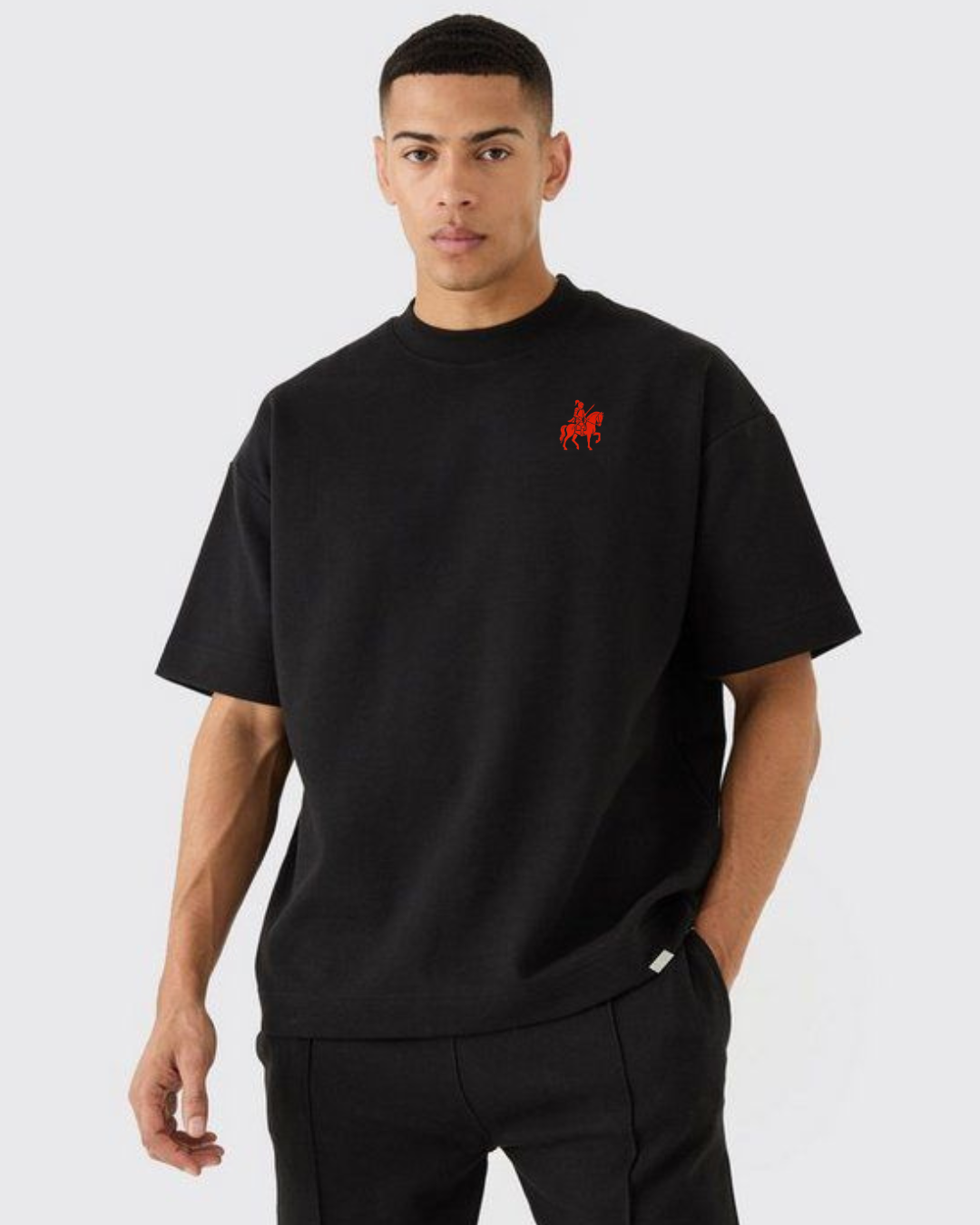 LORDZA Signature Emblem Oversized Standard Crew T-Shirt Oversized Standard T-Shirt