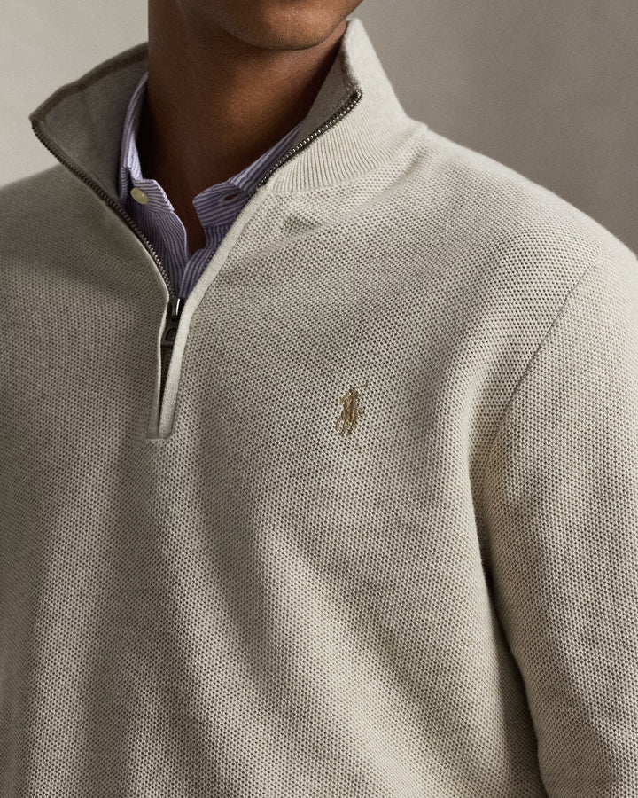 RL Cable-Knit Cotton Quarter-Zip Jumper