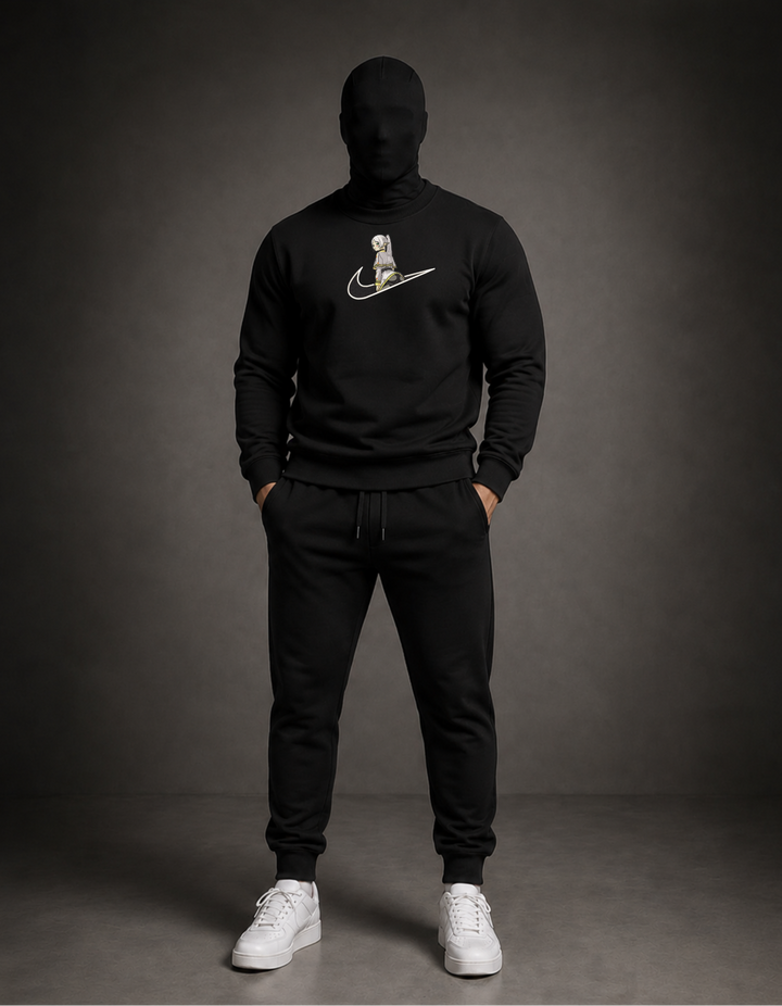 ANIME MINIMAL EMBROIDERY CREWNECK