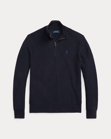 RL Cable-Knit Cotton Quarter-Zip Jumper