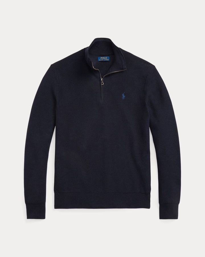 RL Cable-Knit Cotton Quarter-Zip Jumper