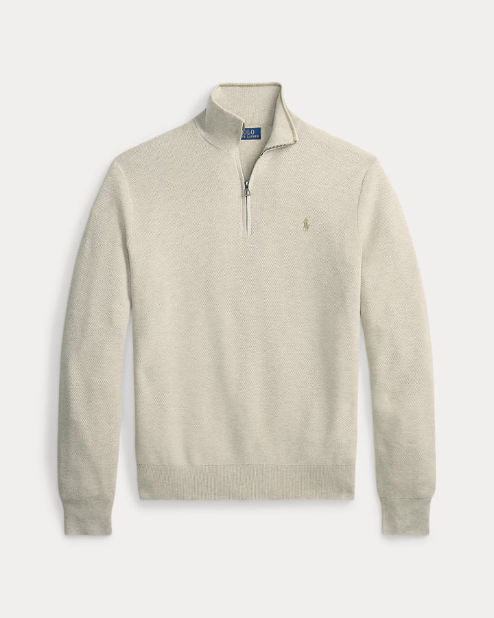 RL Cable-Knit Cotton Quarter-Zip Jumper