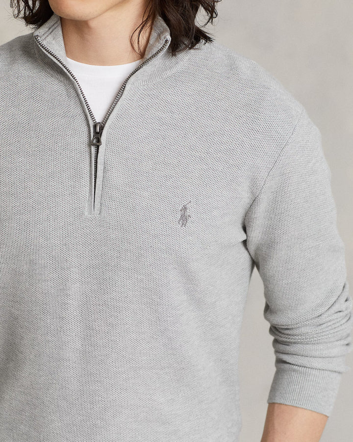 RL Cable-Knit Cotton Quarter-Zip Jumper