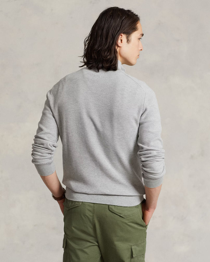 RL Cable-Knit Cotton Quarter-Zip Jumper