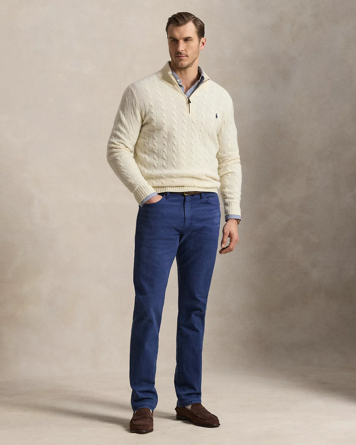 RL Cable-Knit Cotton Quarter-Zip Jumper