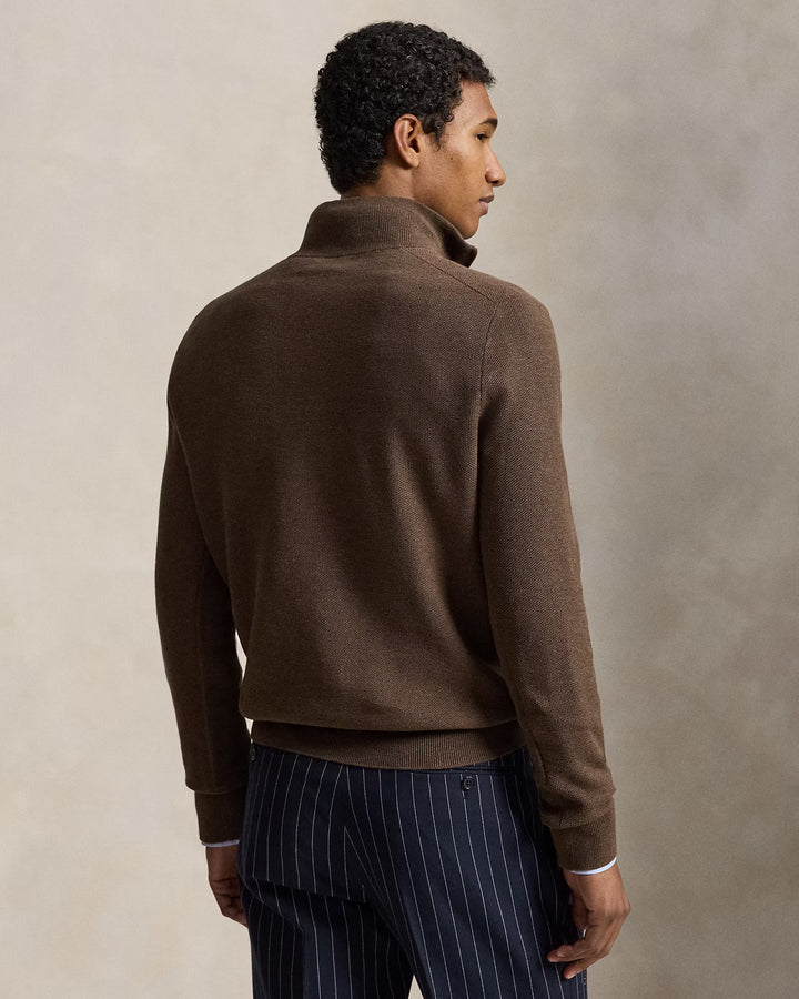 RL Cable-Knit Cotton Quarter-Zip Jumper