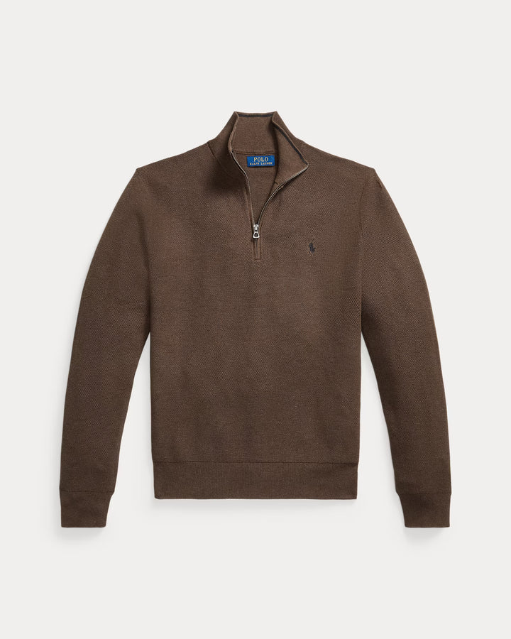 RL Cable-Knit Cotton Quarter-Zip Jumper
