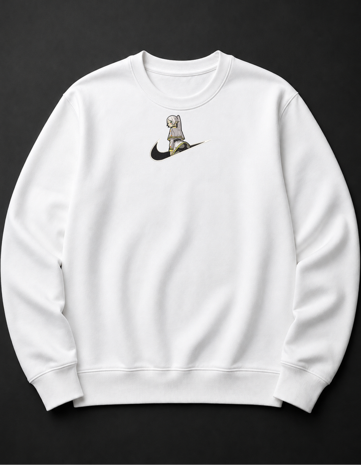 ANIME MINIMAL EMBROIDERY CREWNECK