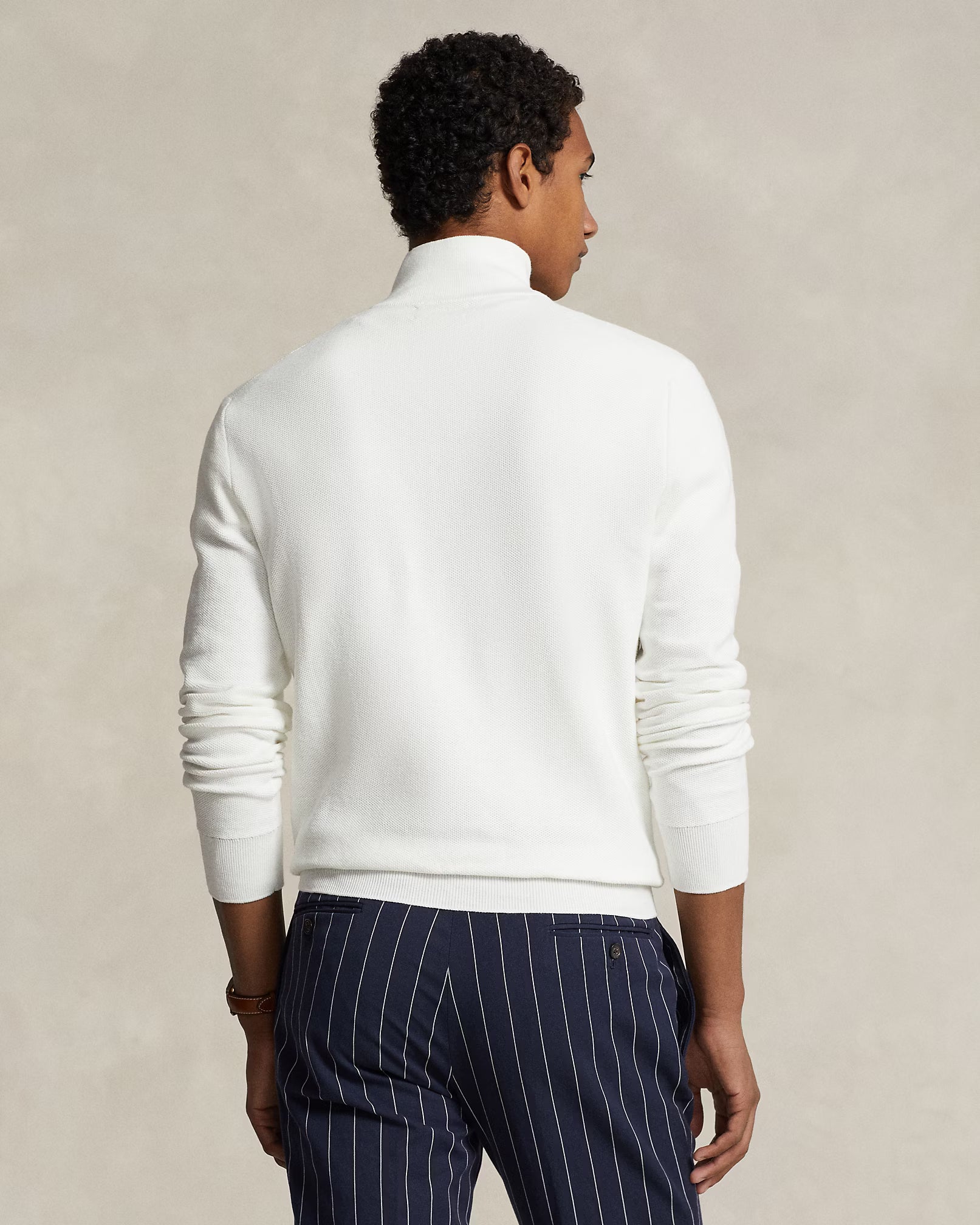 Ralph Lauren Mesh-Knit Cotton Quarter-Zip Jumper