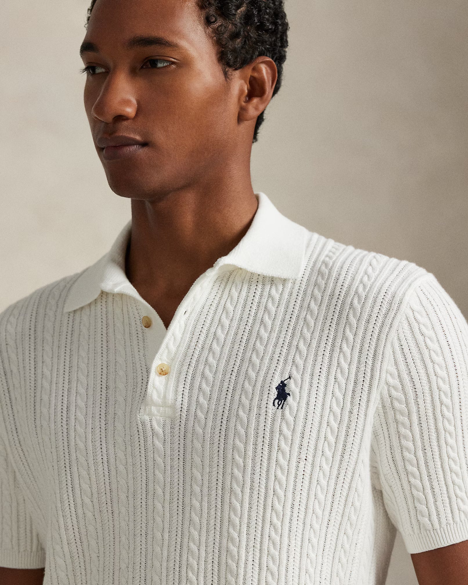 Ralph Lauren Old Money Cable Knit Polo Shirt – Premium Summer Knit