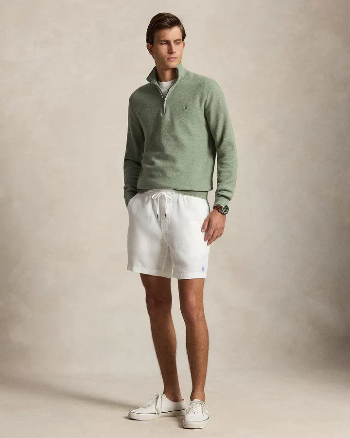 RL Cable-Knit Cotton Quarter-Zip Jumper