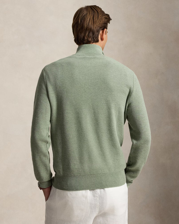 RL Cable-Knit Cotton Quarter-Zip Jumper