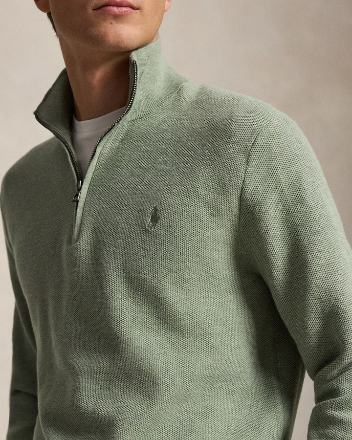 RL Cable-Knit Cotton Quarter-Zip Jumper