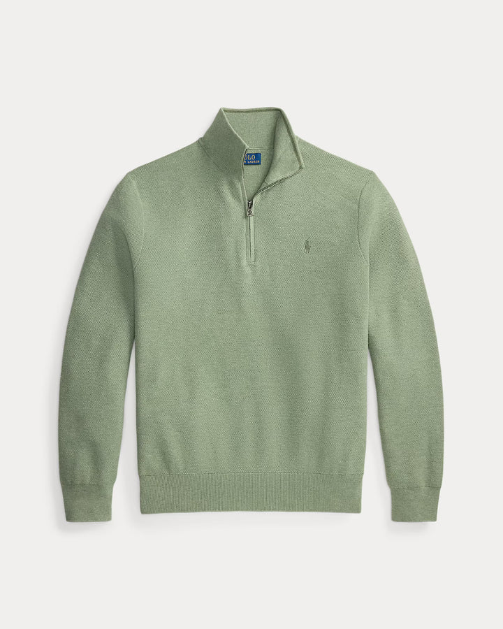 RL Cable-Knit Cotton Quarter-Zip Jumper